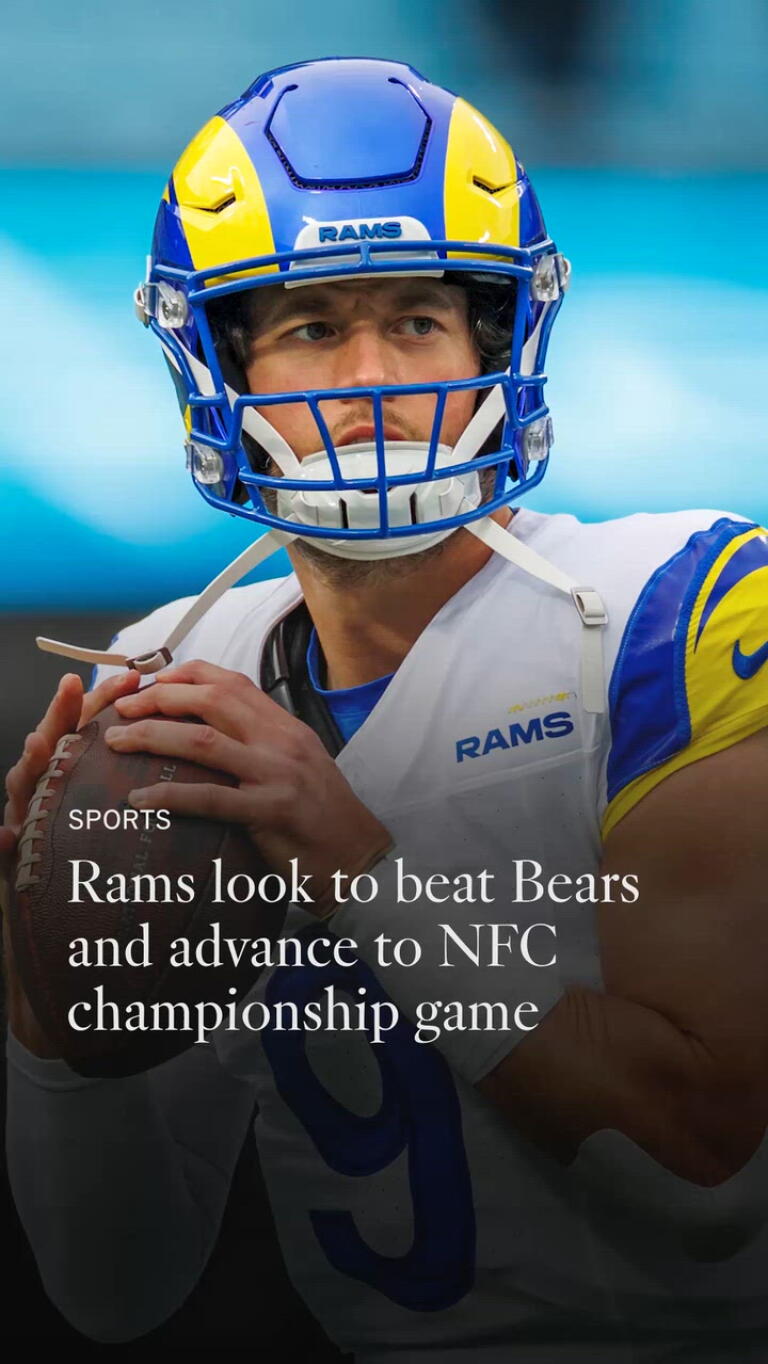 Aim Rams NFL playoffs: Rams aim to deliver a 'full 60' against Bears - Los ...