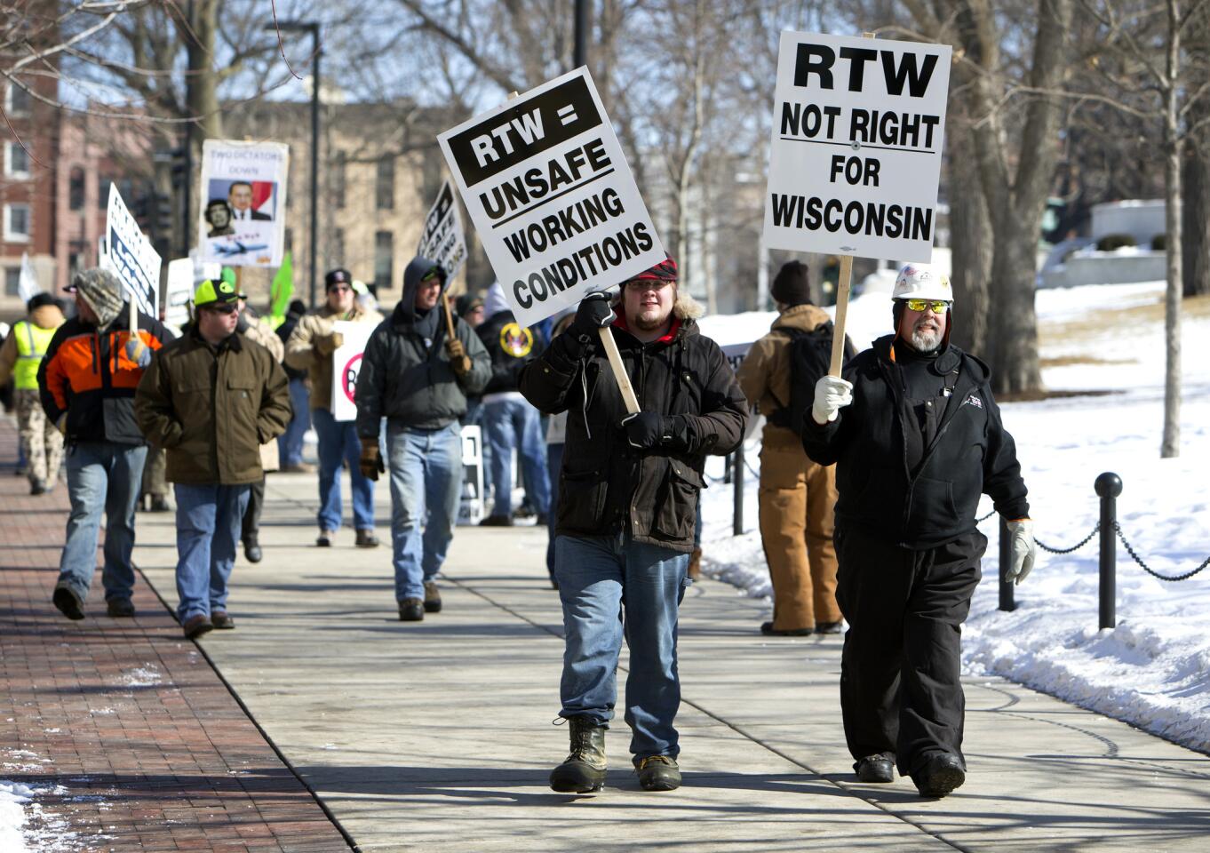 Right to Work protests