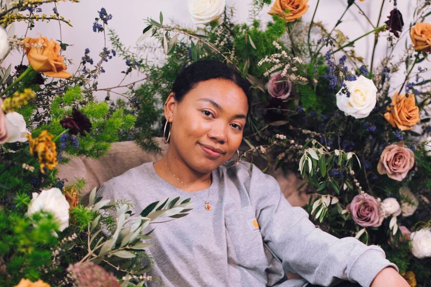 Mallory Browne is a self-taught, L.A.-based florist who initiated the "Flowers for Black Men" movement 