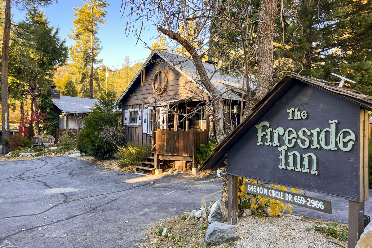 The exterior of the Fireside Inn in Idyllwild.