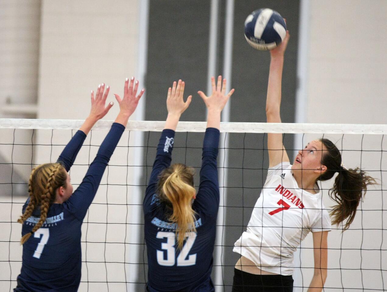 Photo Gallery: Crescenta Valley vs. Burroughs girls volleyball