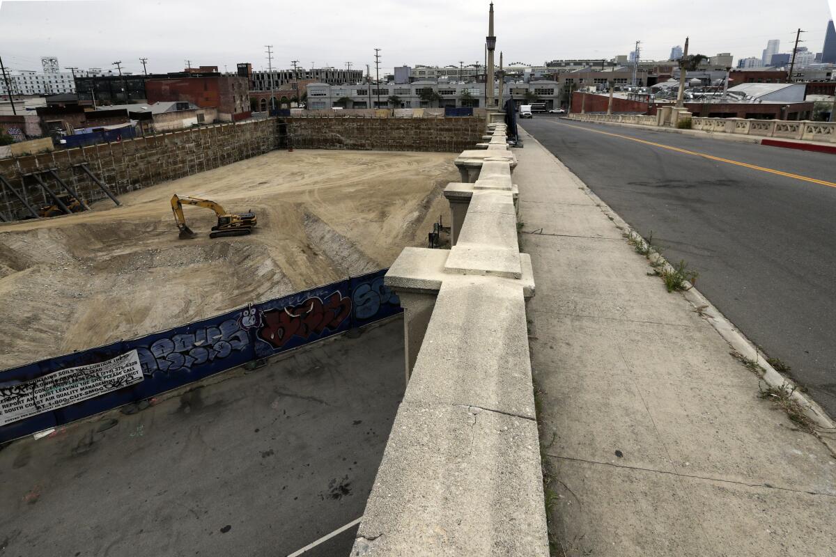 The site of Carmel Partners' 520 Mateo project, pictured in July. 