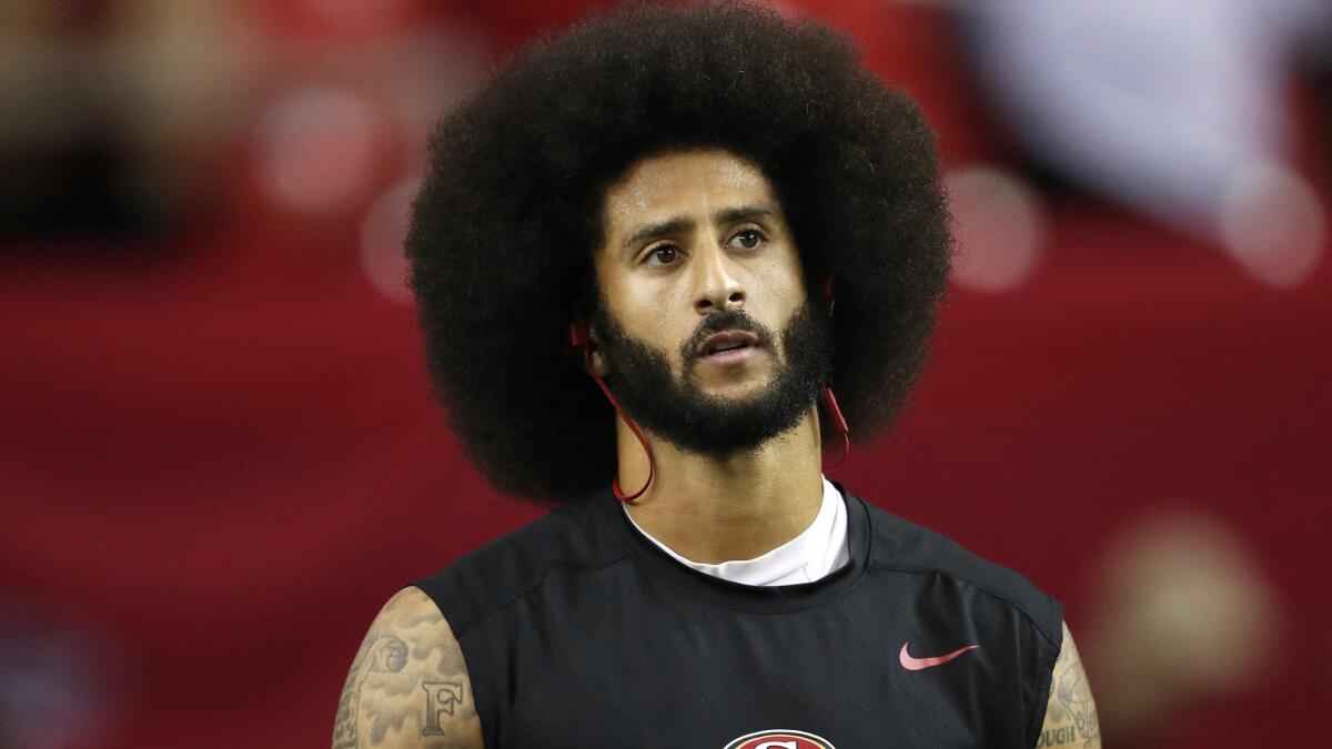 Former 49ers quarterback Colin Kaepernick is a free agent.