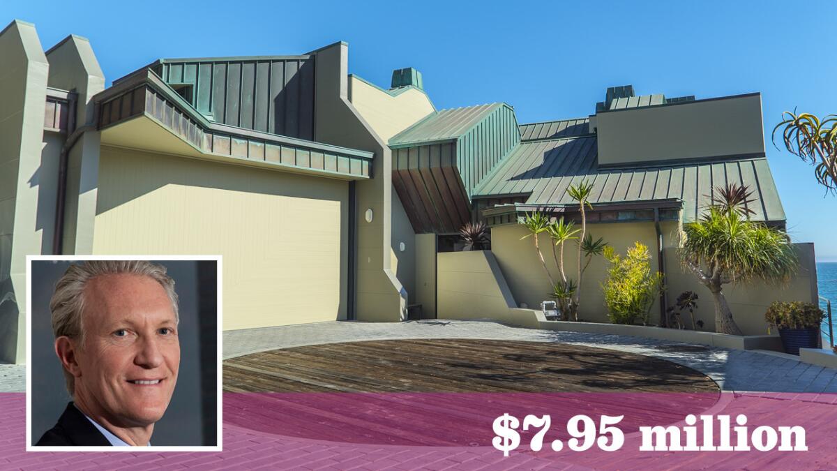 Cinedigm Chief Executive Chris McGurk has put his oceanfront home in Malibu's Encinal Bluffs on the market for $7.95 million.