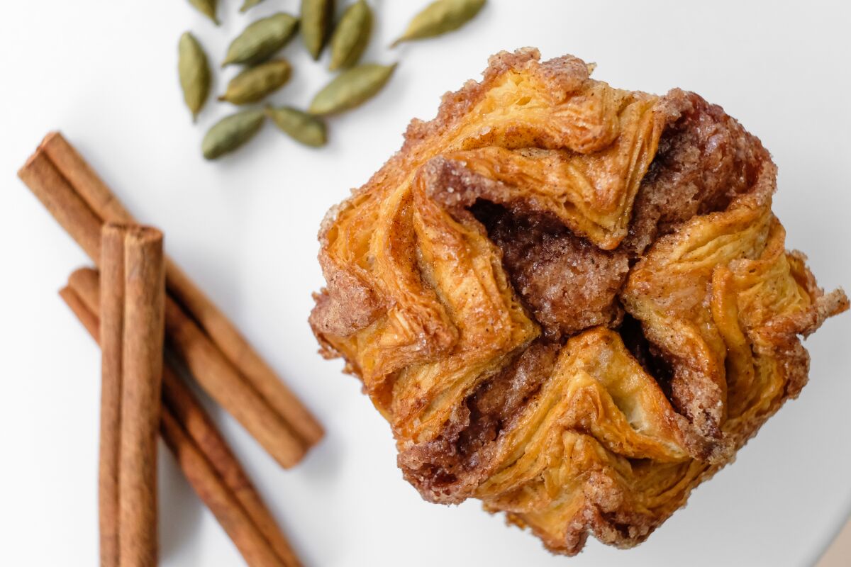 Pâtisserie Mélanie’s puffy, flaky, slightly sweet, slightly savory kouign-amann (pronounced queen ah-MAHN) aren't commonly found at most San Diego French-inspired bakeries. 
