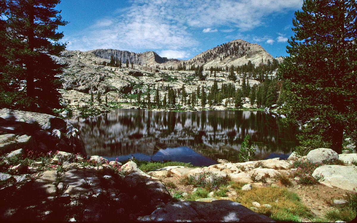 A lake at Mineral King Valley, in the Sierra Nevada.