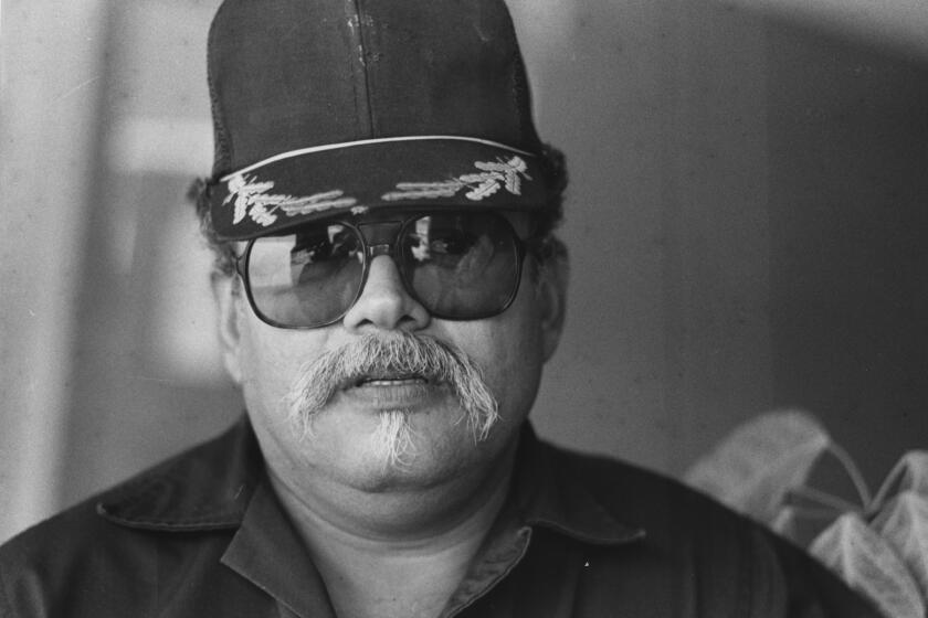 Images from the Los Angeles Times 1984 Pulitzer Prize Award for Public Service, "Latinos", a 27-part series on Southern California's latino community and culture in the early 1980s. March 14, 1983. Photo of Jerry Espinoza, an unemployed steelworker. (Los Angeles Times / Rick Corrales)