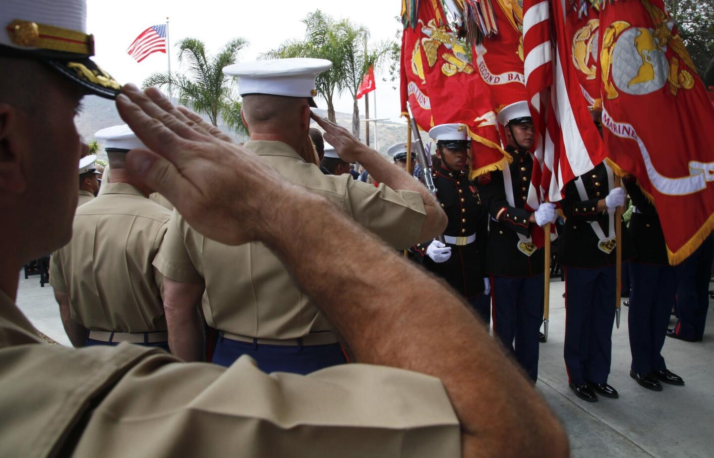 Marines salute