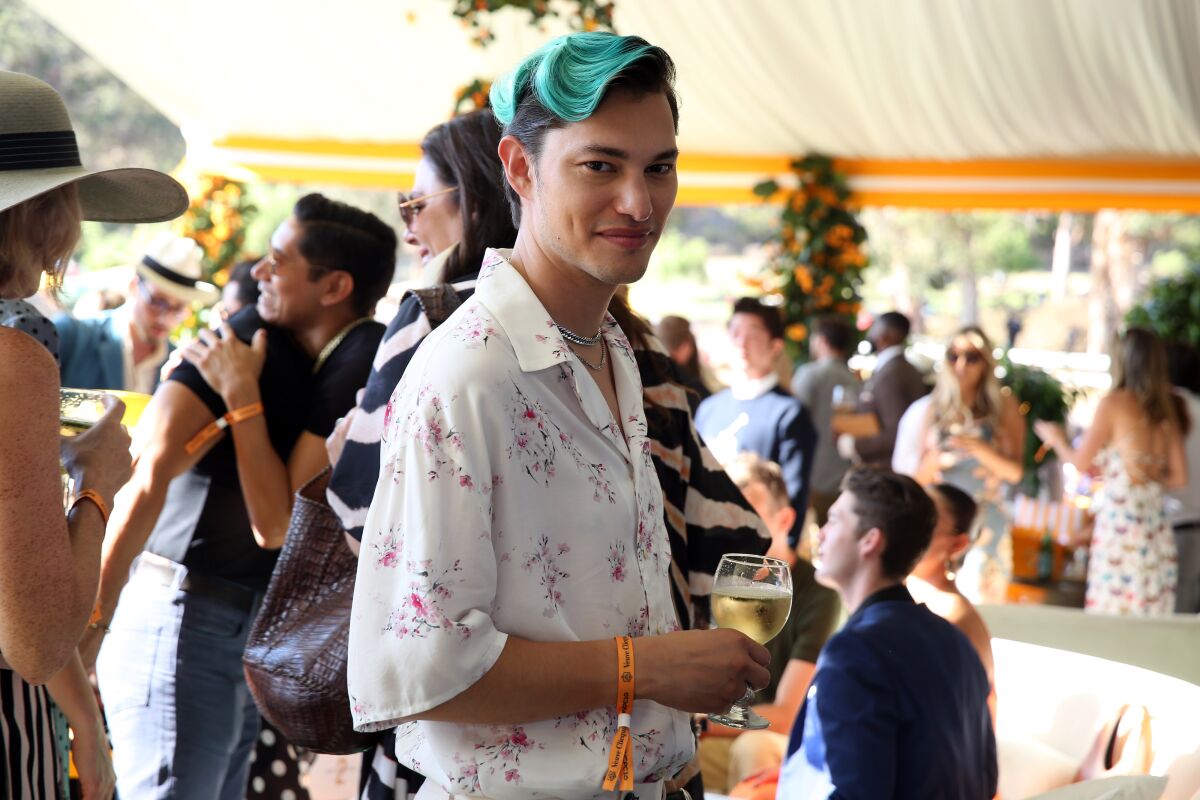 Actor Zach Villa was among the more colorful attendees.