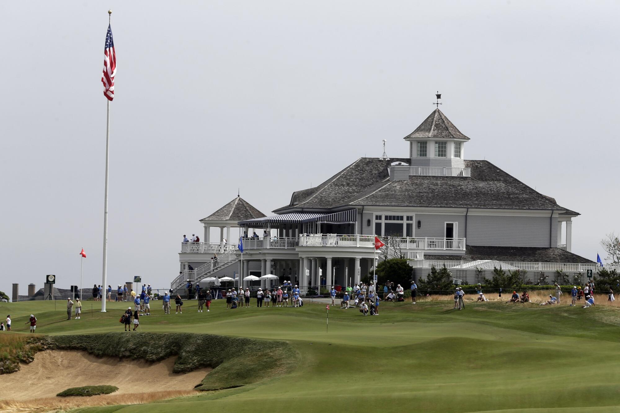 The clubhouse of the exclusive Sebonack Golf Club in Southampton, N.Y.