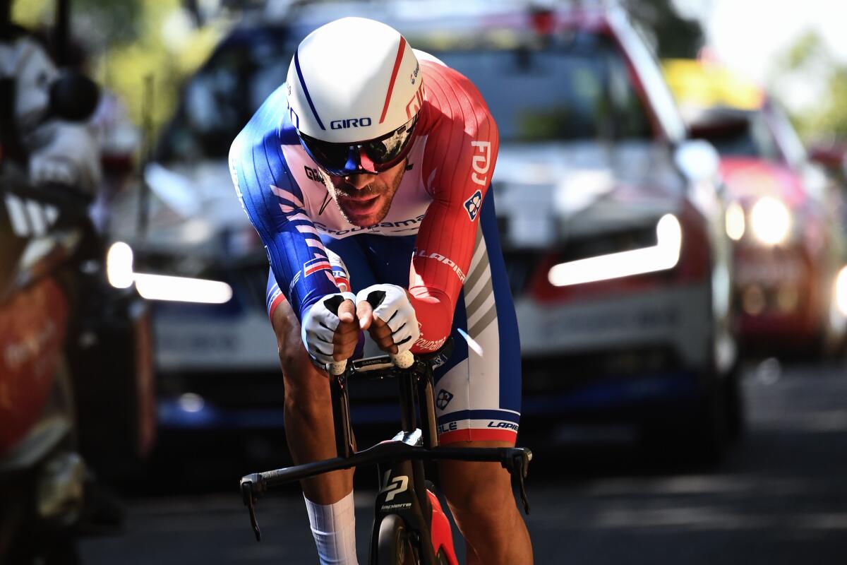 Thibaut Pinot won the Tour de France's 14th stage on Saturday.