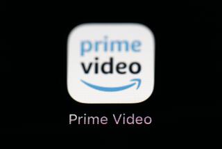 The Prime Video logo on a black screen