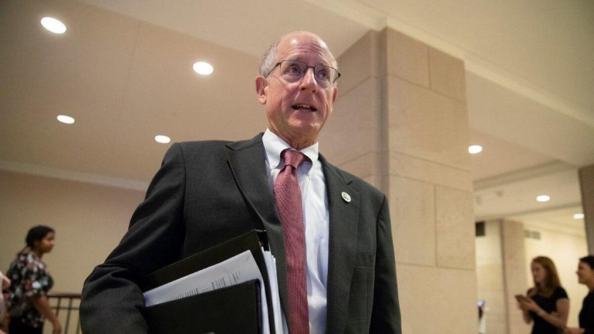 House Agriculture Committee Chairman K. Michael Conaway (R-Texas) arrives for a news conference with GOP leaders to push his farm bill on May 16, 2018.