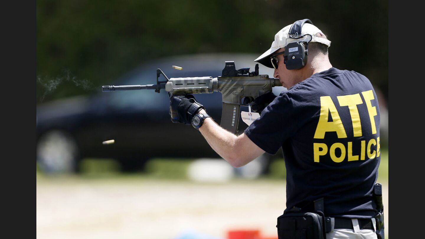Photo Gallery: Bureau of Alcohol, Tobacco, Firearms and Explosives (ATF) test fires crime guns at Glendale Police gun range