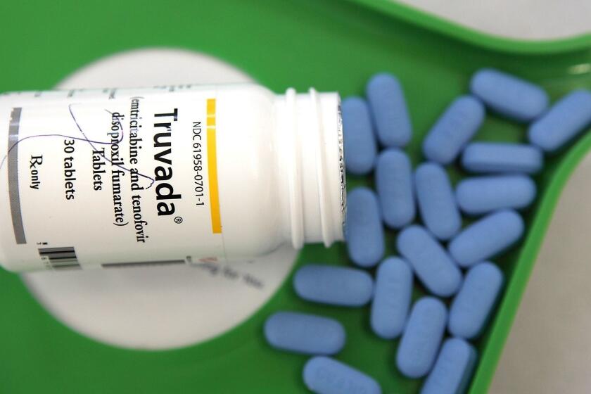 SAN ANSELMO, CA - NOVEMBER 23: A bottle of antiretroviral drug Truvada is displayed at Jack's Pharmacy on November 23, 2010 in San Anselmo, California. A study published by the New England Journal of Medicine showed that men who took the daily antiretroviral pill Truvada significantly reduced their risk of contracting HIV. (Photo Illustration by Justin Sullivan/Getty Images) ORG XMIT: 106793476 ** TCN OUT ** ORG XMIT: CHI1101301738116969