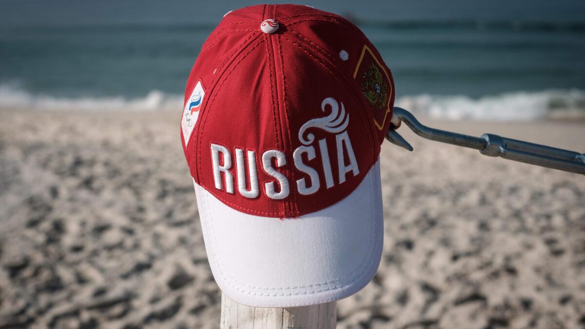 View of a cap of Russia at Pepe beach in Rio de Janeiro on Tuesday.