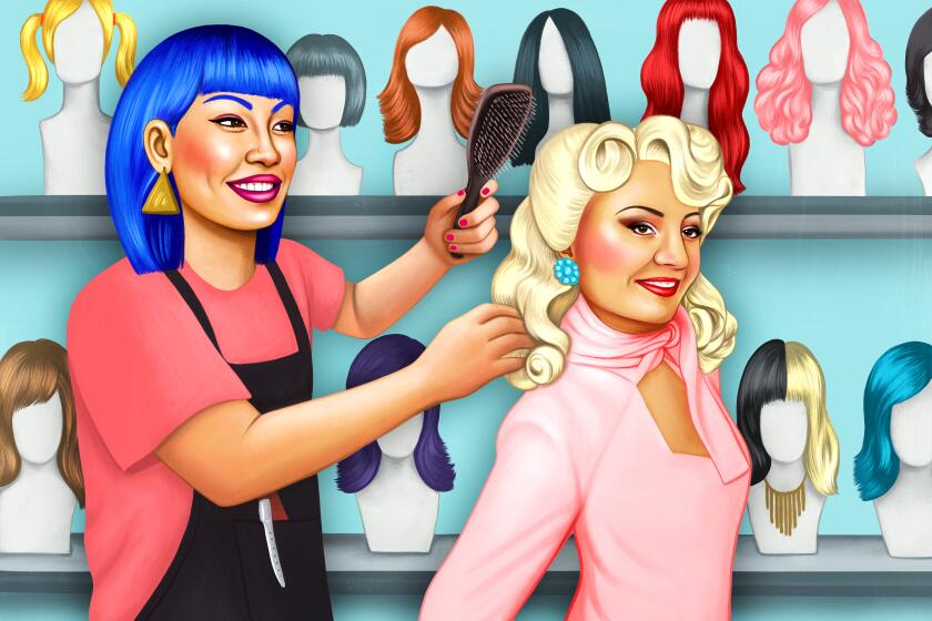 Illustration for a story about how to be a hair stylist in the entertainment industry. Part of a series of stories about how to make it in Hollywood.