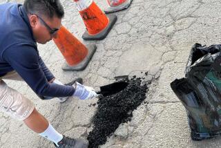 Alex (pictured) and Daisy De La Rosa decided to fill the potholes in their community but the city of Compton wants them to stop.