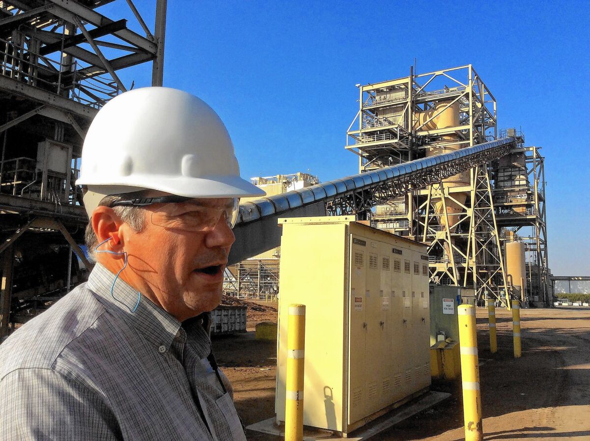Rick Spurlock is general manager of the Rio Bravo Fresno biomass energy plant, which is likely to close after its power agreement with Pacific Gas & Electric Co. expires in 2016.