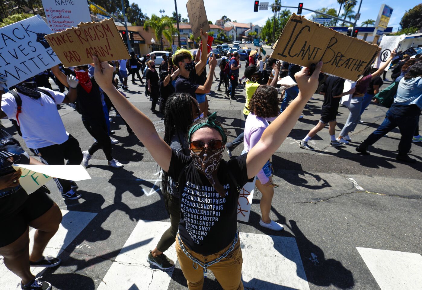 Protestors in La Mesa