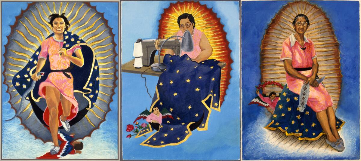 Yolanda López's Virgen de Guadalupe series.