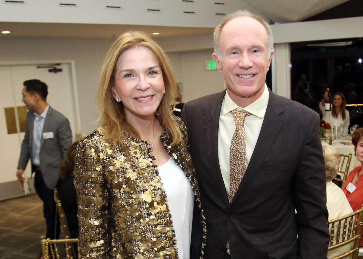 Loretta Savery and Alex Black were all smiles during the LCFTRA fundraiser for the city's float entry in the Rose Parade.