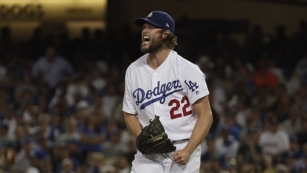 The emotion showed for Clayton Kershaw in his first World Series game. He struck out 11 and walked none in seven innings.