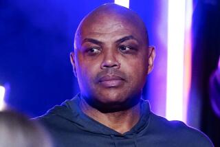 NBA Hall of Famer and former Phoenix Suns star Charles Barkley is introduced during halftime 