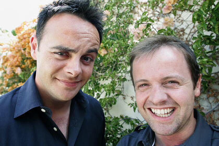 HOSTS: Ant & Dec are Anthony McPartlin, left, and Declan Donnelly, who sees Wanna Bet? as an example of what we specialize in: big, fun family shows.