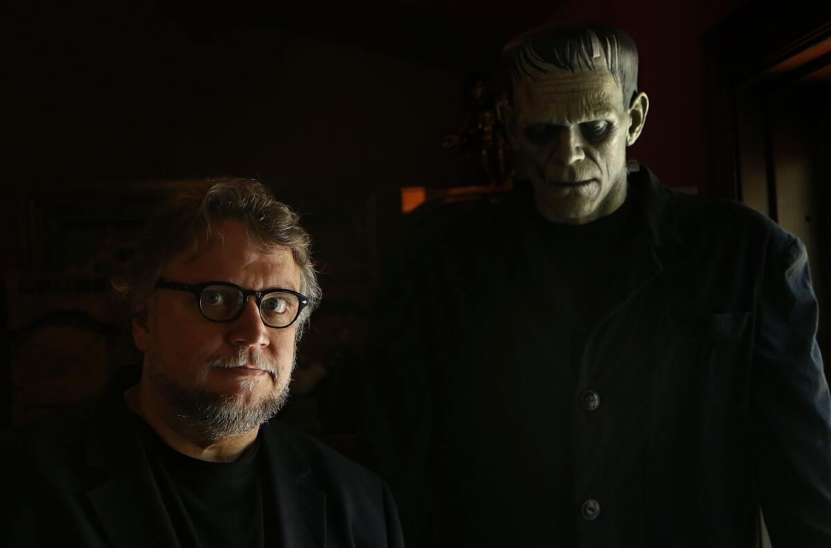 Director Guillermo del Toro inside his monster-themed Bleak House in Westlake Village.