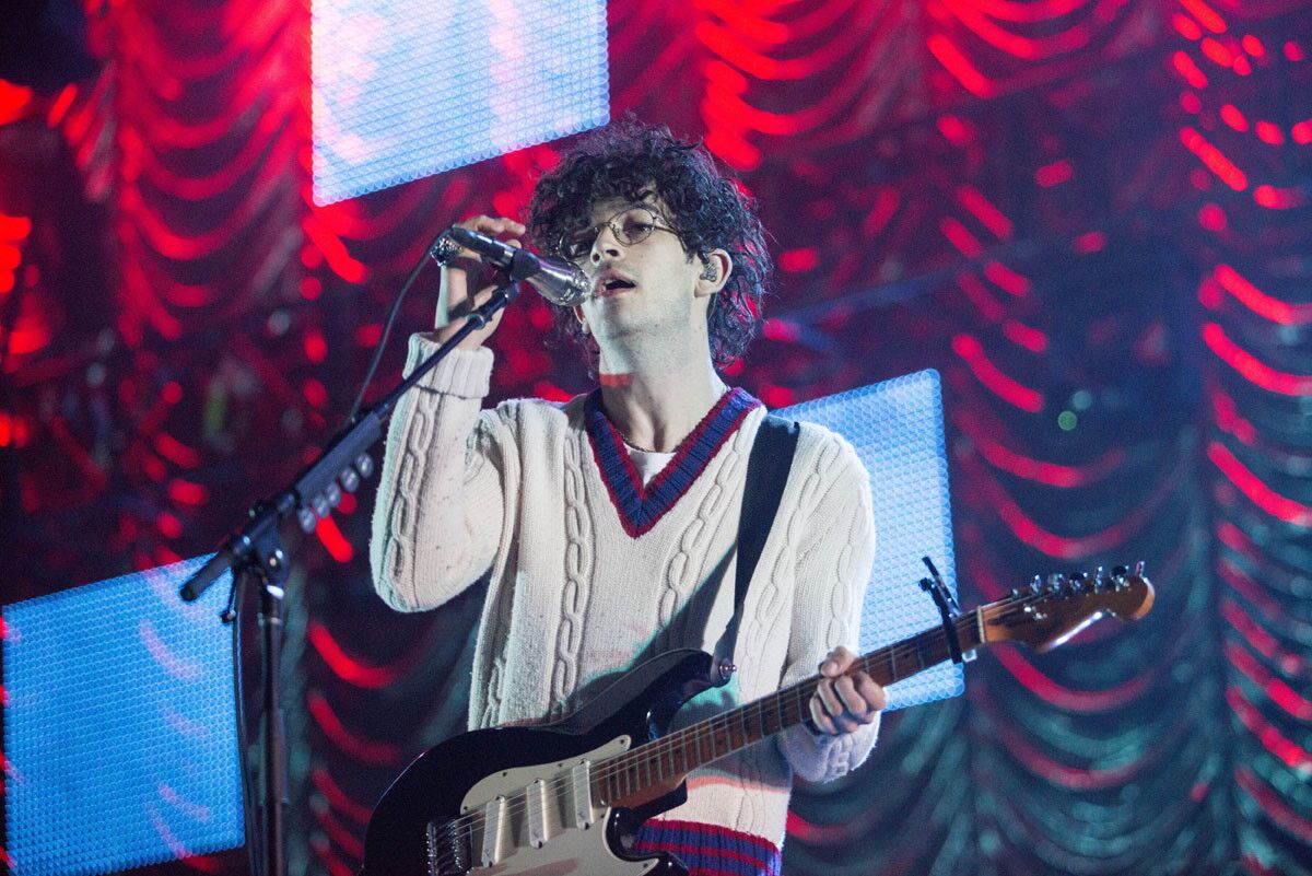 Matthew Healy of The 1975 will performs in San Diego on April 25. (Ross Gilmore/Getty Images)