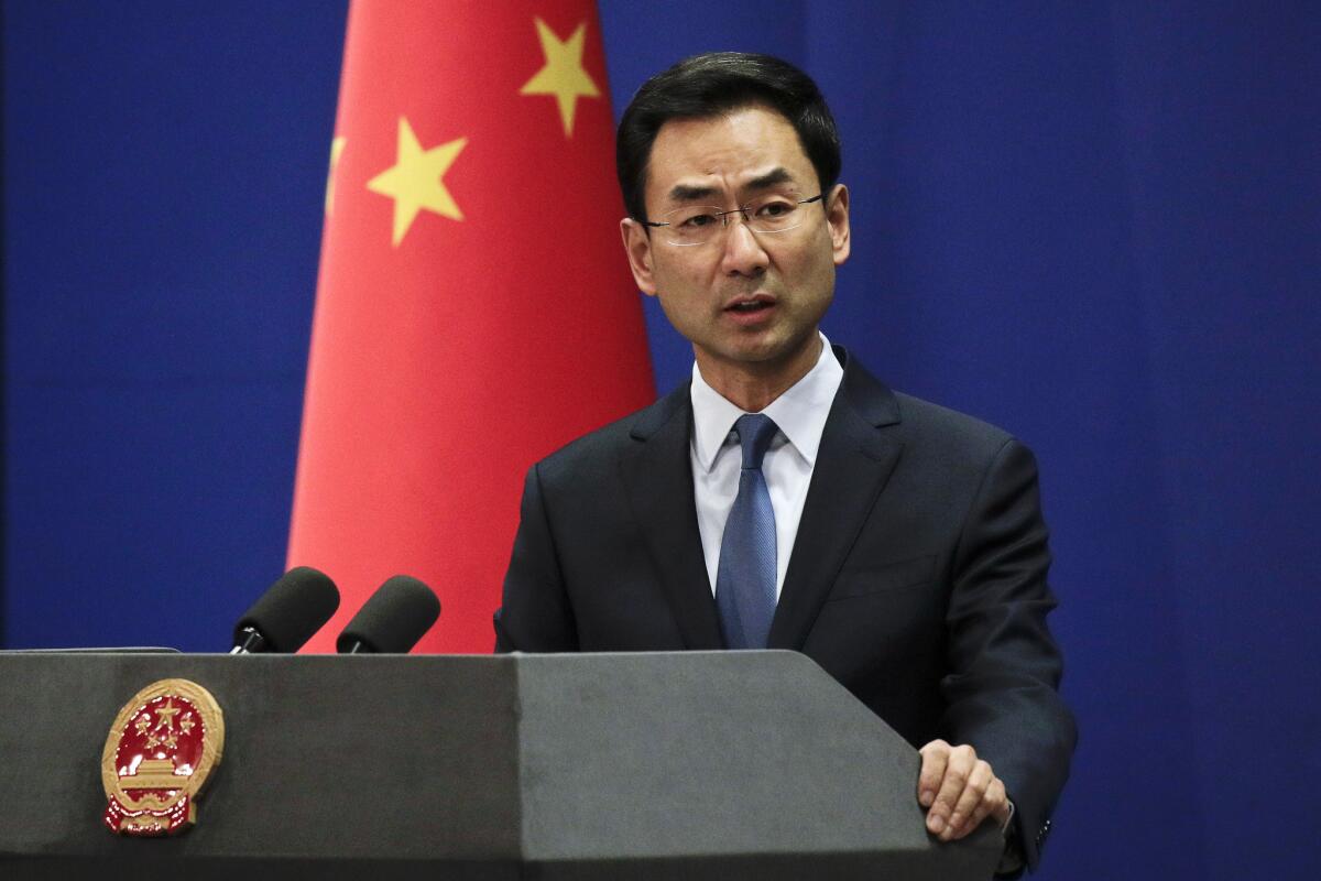 Chinese Foreign Ministry spokesman Geng Shuang said a Feb. 3, 2020, op-ed in the Wall Street Journal “smears the efforts of the Chinese government and people on fighting [the coronavirus] epidemic.”