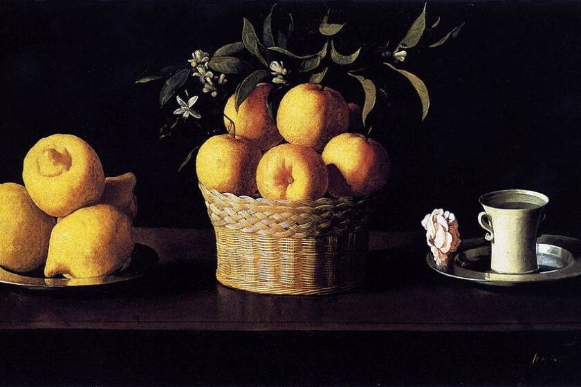 Still Life with Lemons, Oranges and a Rose, 1633 by Francisco de Zurbarán