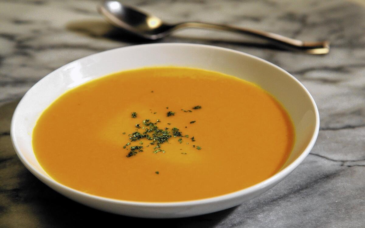 Carrot ginger orange soup