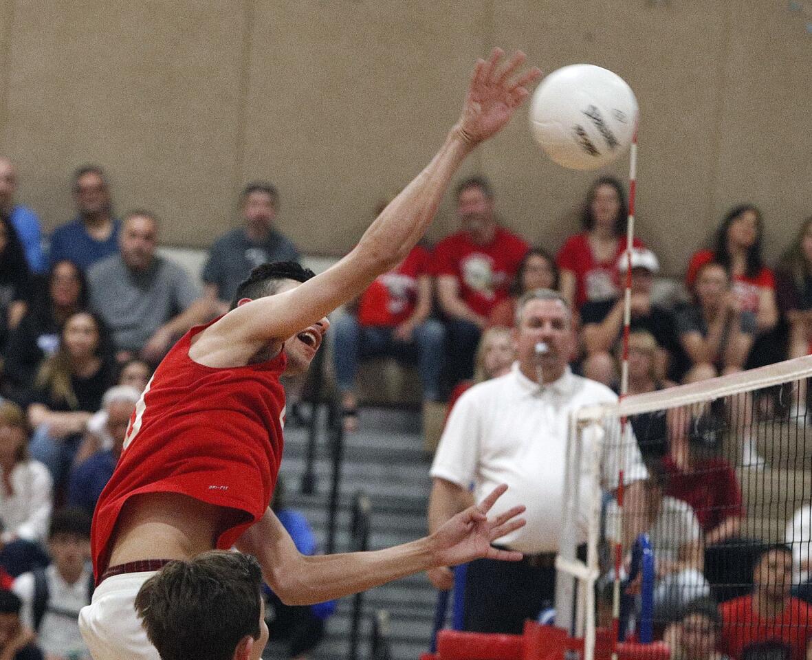 Photo Gallery: Burbank vs. Burroughs in Pacific League boys’ volleyball