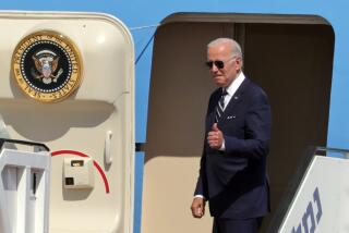 U.S. President Joe Biden gestures before his departure to Saudi Arabia