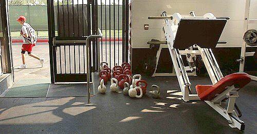 Weight room outside