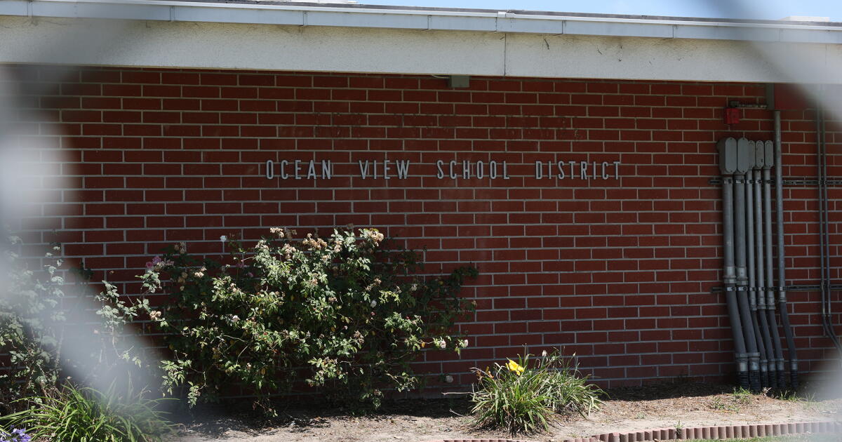 The grounds at closed Sun View Elementary School in Huntington Beach.