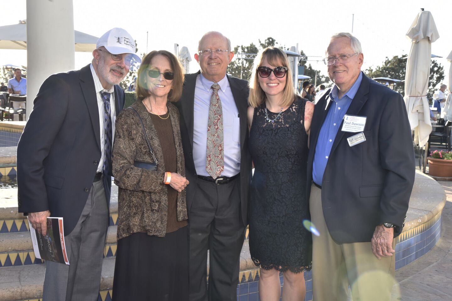 Steve Reiter, Linda and Rick Ankrom, Elizabeth Wilson-Manahan, Parkinson’s Association of San Diego board member/North County Support Group President Paul Dawson