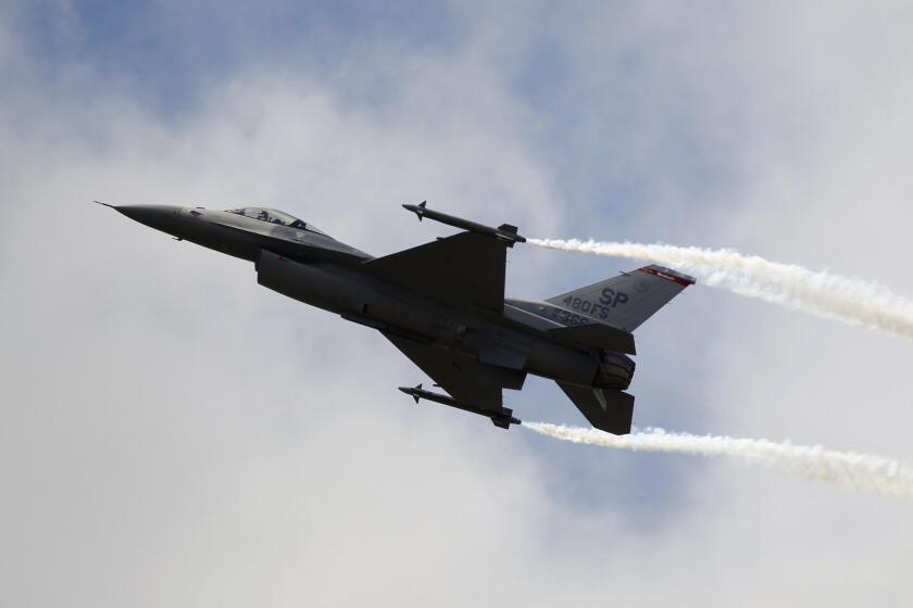 Lockheed Martin is separating from one of its units in order to focus on its remaining aerospace and defense business. Above, a Lockheed Martin F-16 jet fighter.