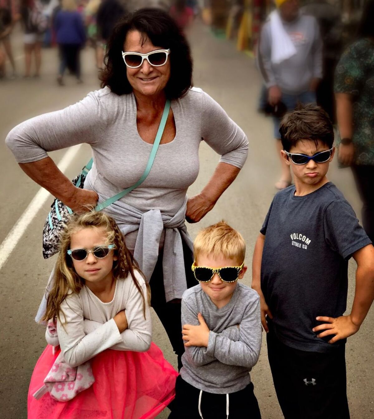 Diana Todoro Vorsheck and her grandchildren Gianna, Will and John III at the San Diego County Fair last year.