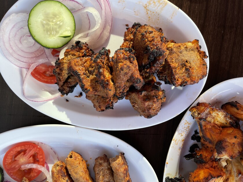 Char-roasted beef called “bahari boti” from Bundoo Khan - the Original BBQ in Fullerton.