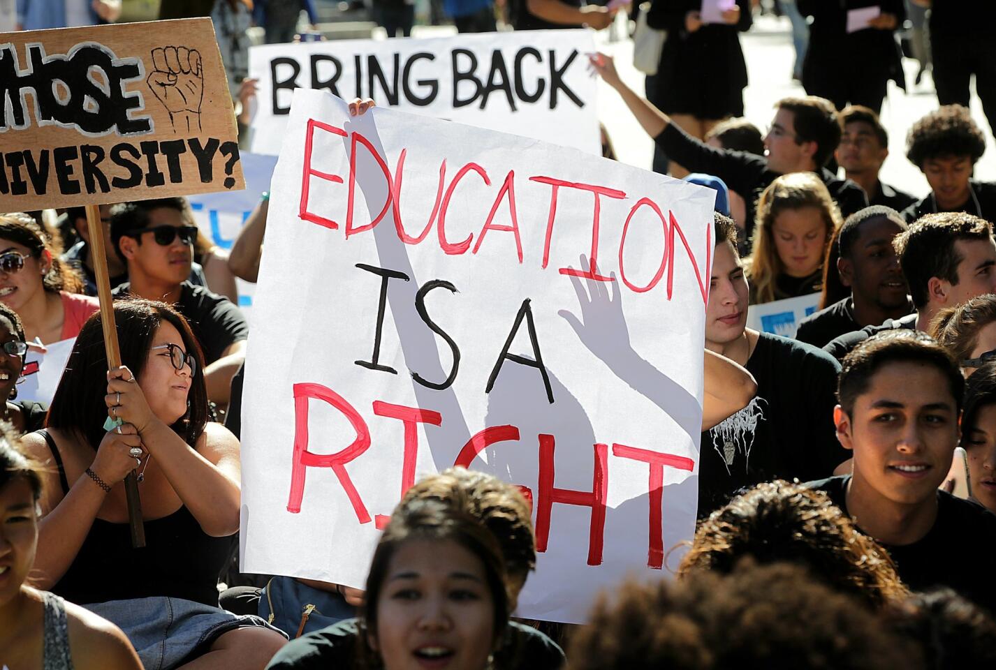 UCSD students protest tuition hikes