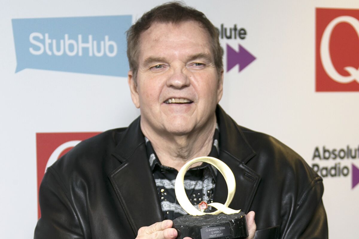 Singer Meat Loaf after receiving the Hero award at the Q Awards in London in 2016.