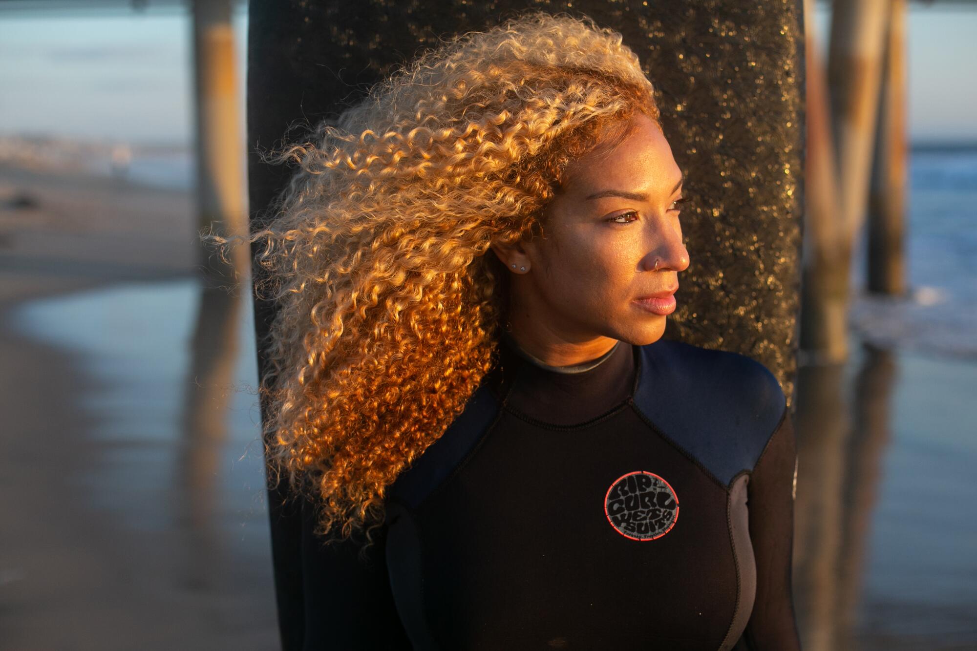 Jessa Williams poses for a portrait at Venice Beach.