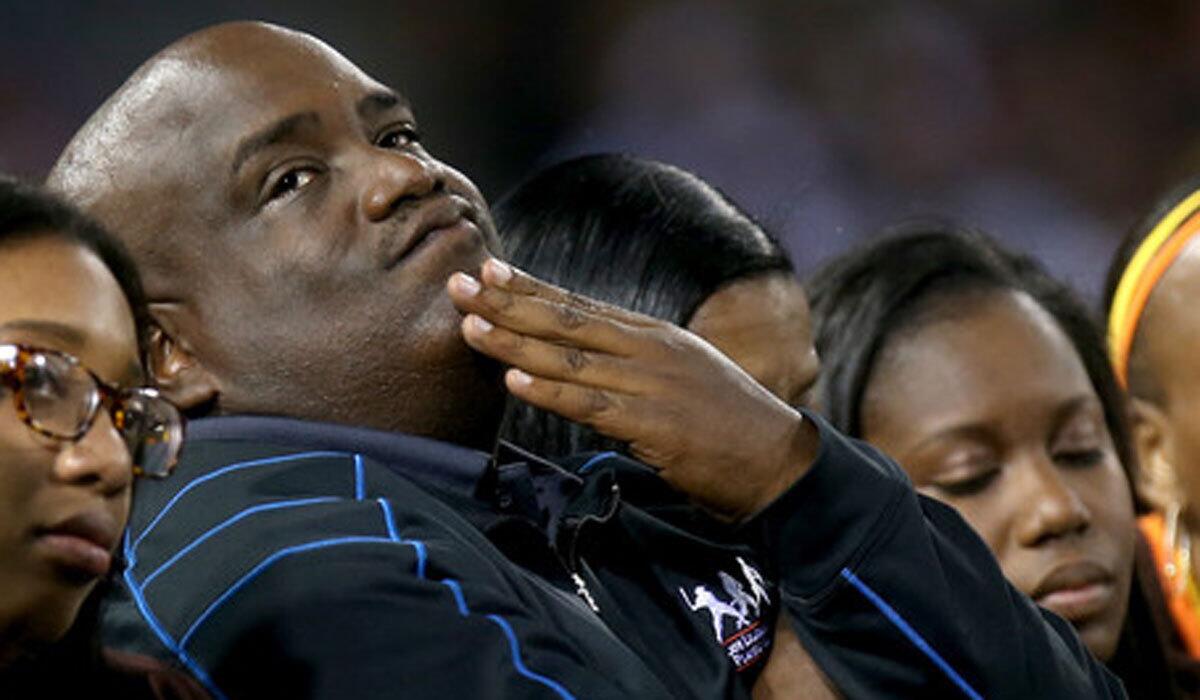 Chris Gwynn attends a memorial tribute to brother Tony Gwynn by the San Diego Padres at Petco Park on June 26, 2014.