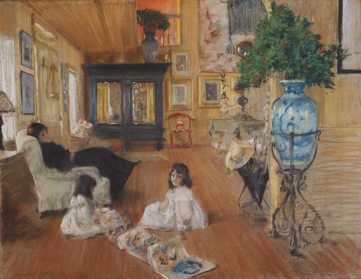 "Hall at Shinnecock," 1892, pastel on canvas, 32 1/8 inches by 41 inches. (Terra Foundation for American Art, Chicago / Art Resource)