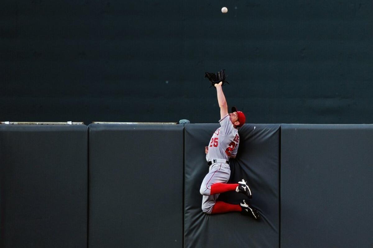 Peter Bourjos' return to the Angels outfield will be delayed.