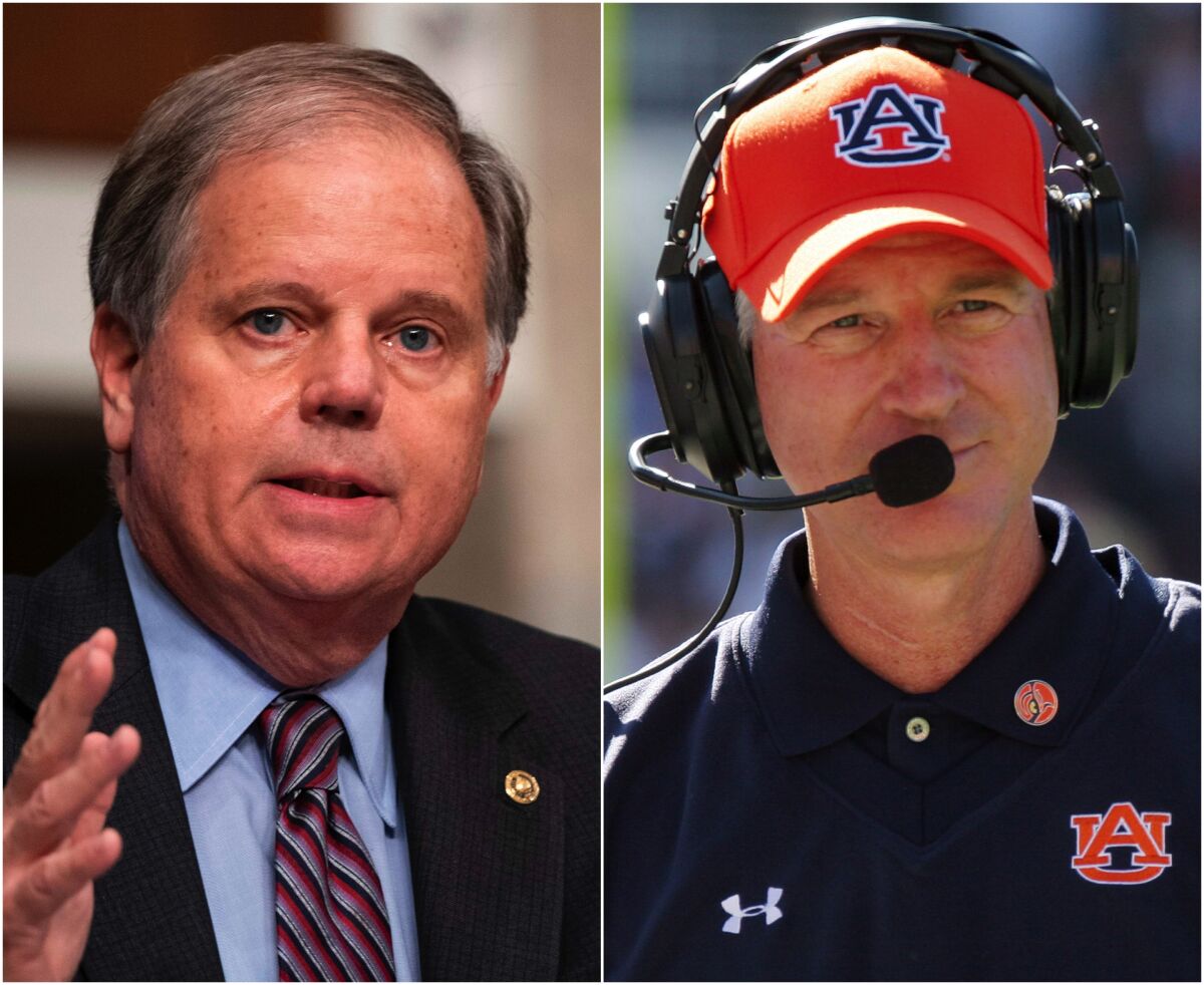 Sen. Doug Jones and Tommy Tuberville.