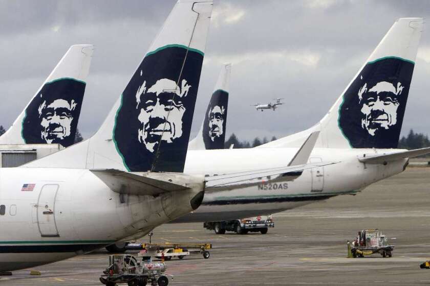 The Alaska Airlines website was beset with glitches Tuesday.